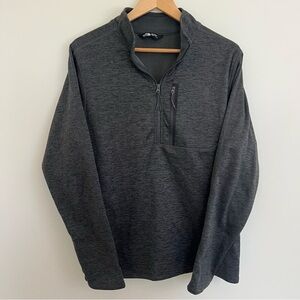 The North Face Jacket Gray Full Zip Sweater Light Casual Zip Pockets Mens M